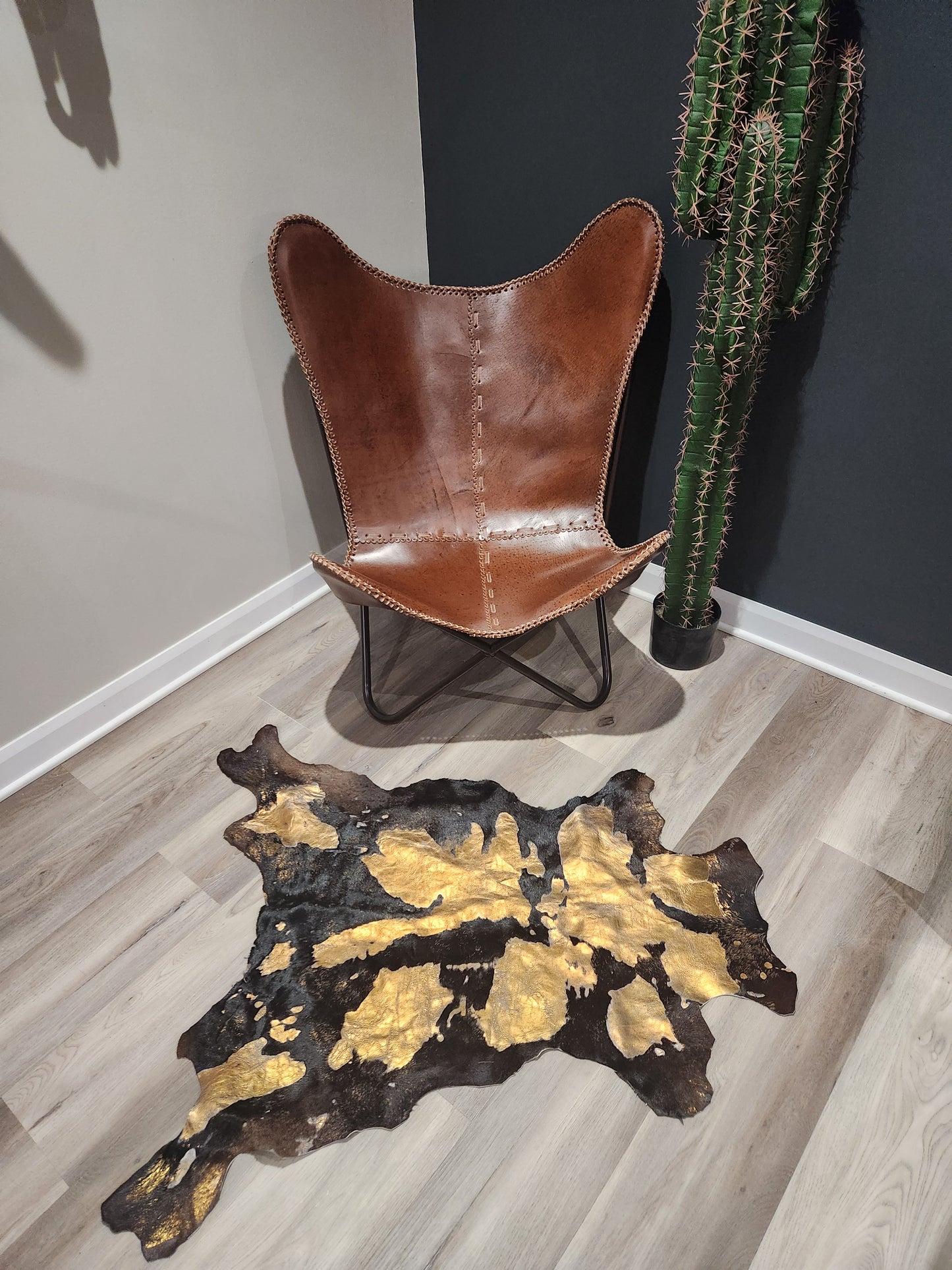 Calfskin rug 44" x 36" (V#40)