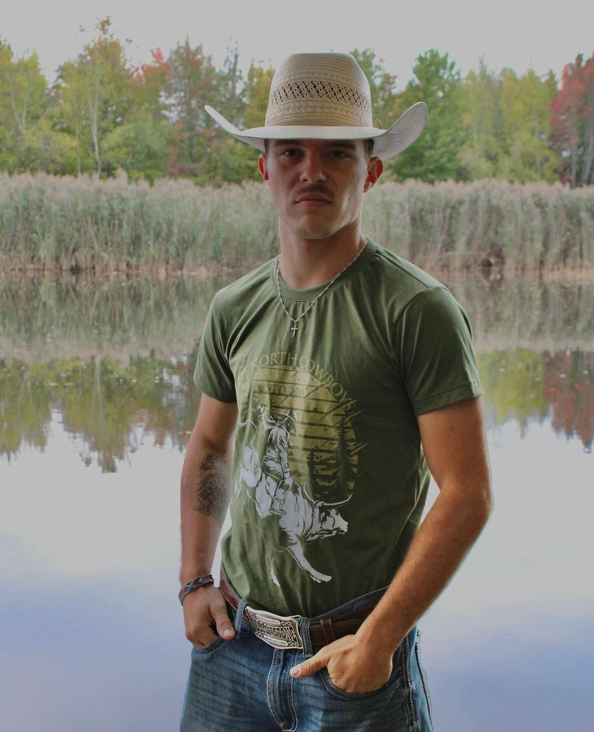 Bull Rider | Green T-Shirt | Unisex