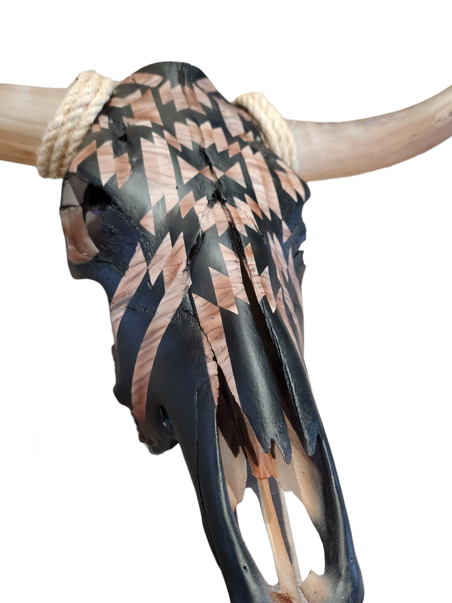 Crâne de boeuf ''Black Southwestern'' (3'1'')