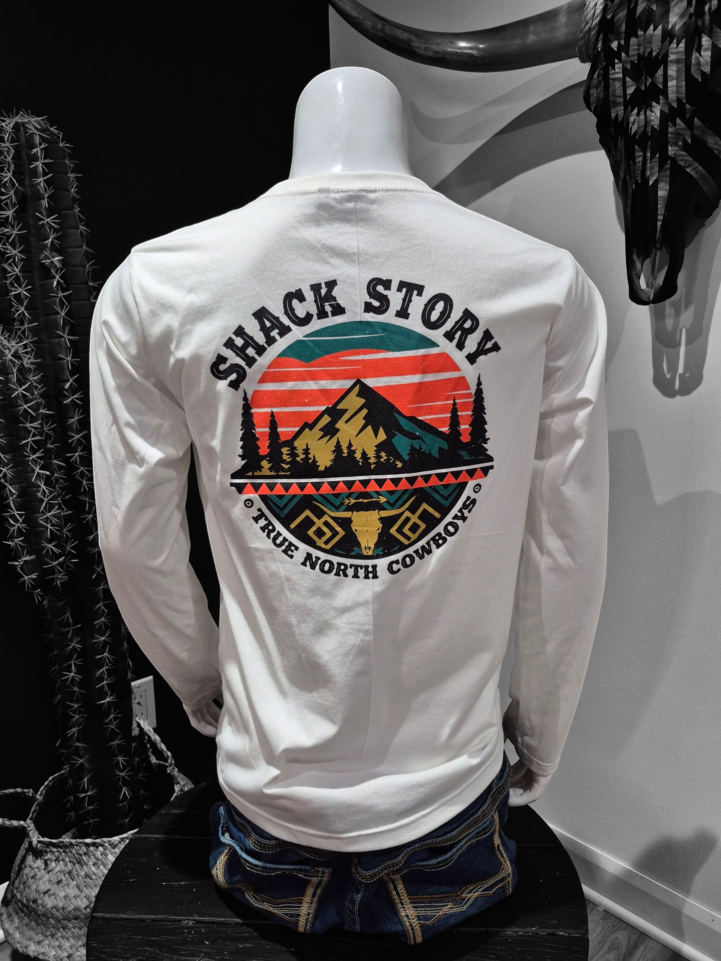 Southwestern | Chandail à manches longues blanc | Homme |