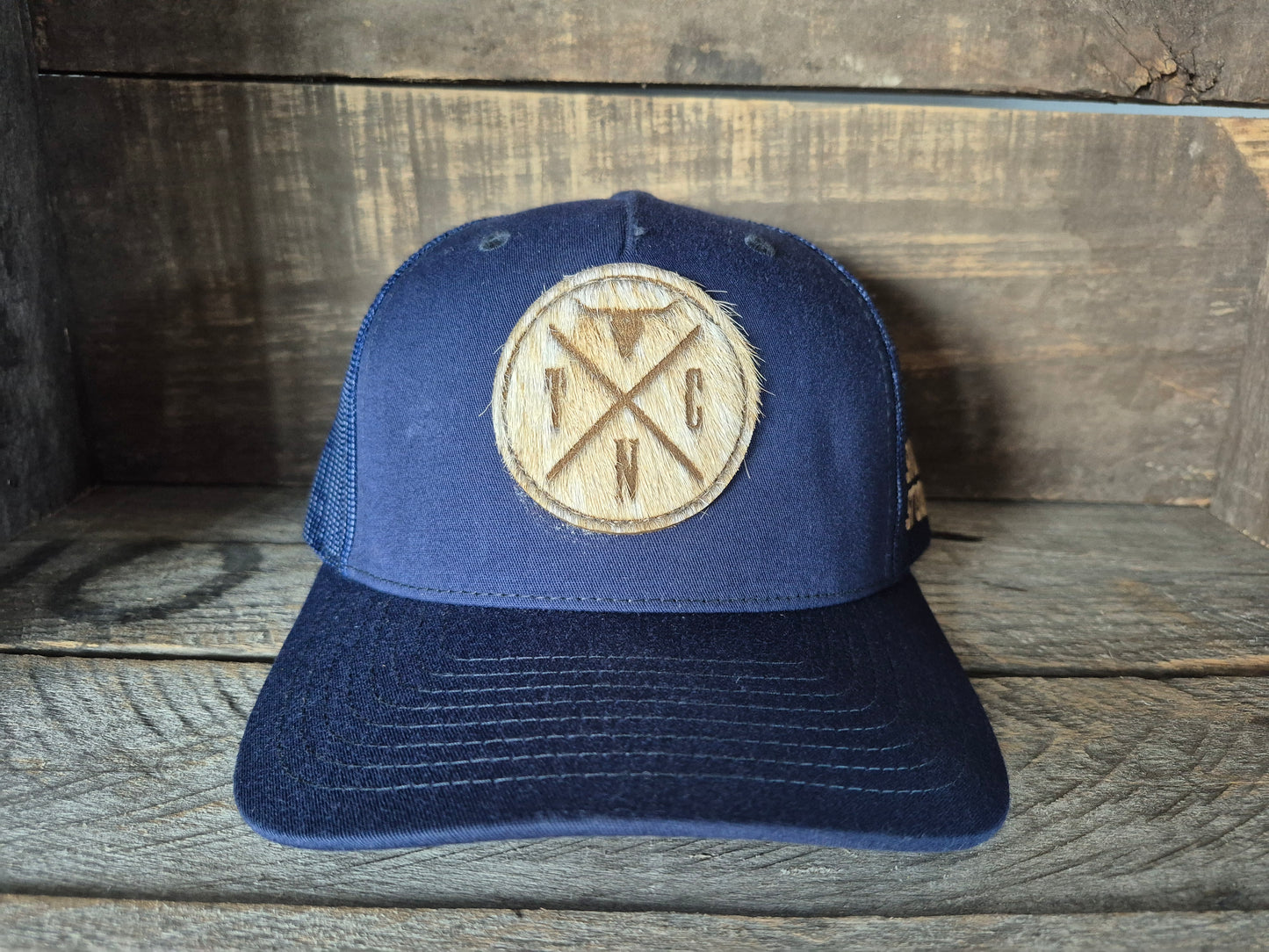 Cap | Shack Story Cowhide Laser Patch | Blue