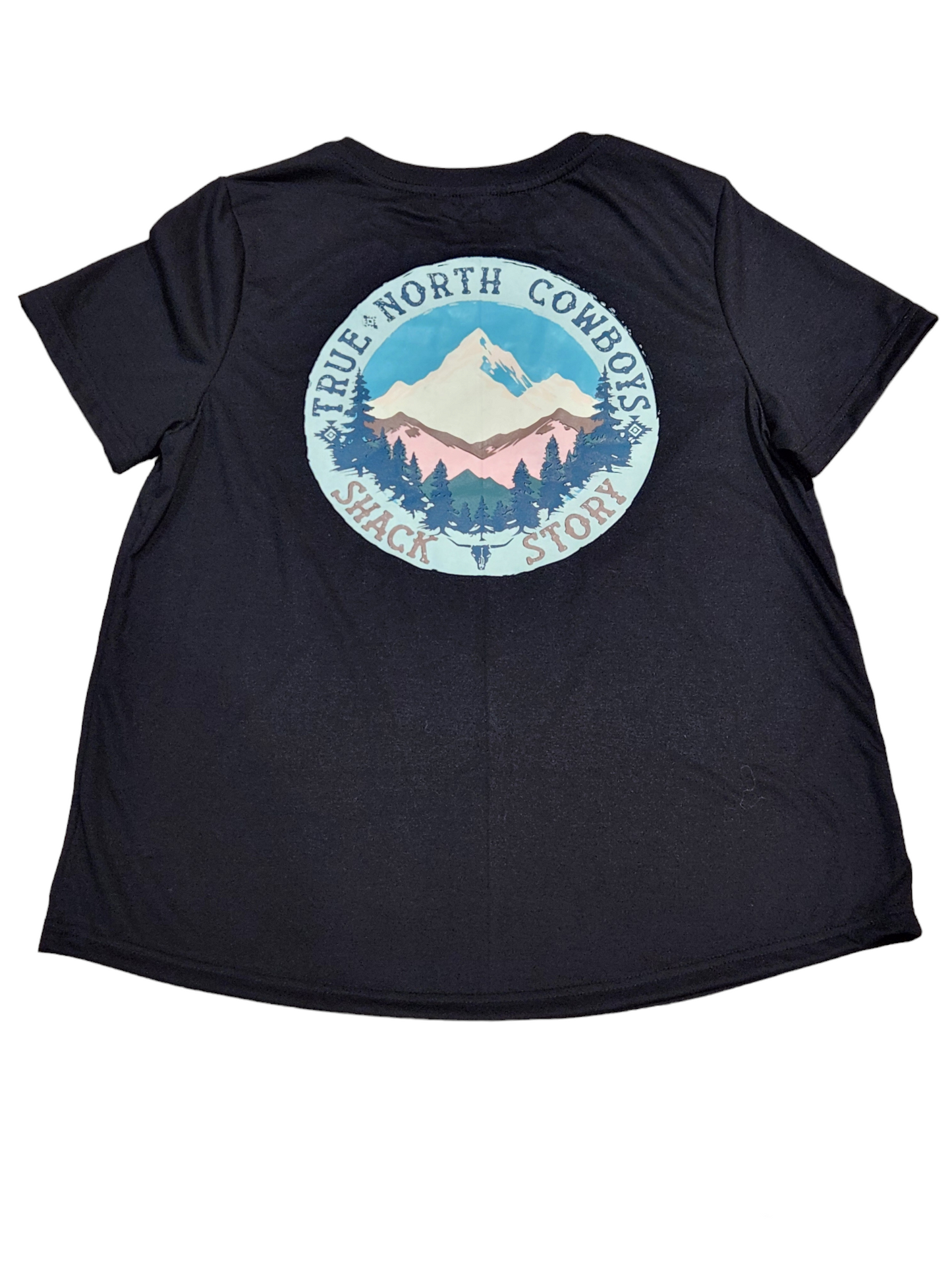 Salmon Mountain | T-shirt noir | Femme |