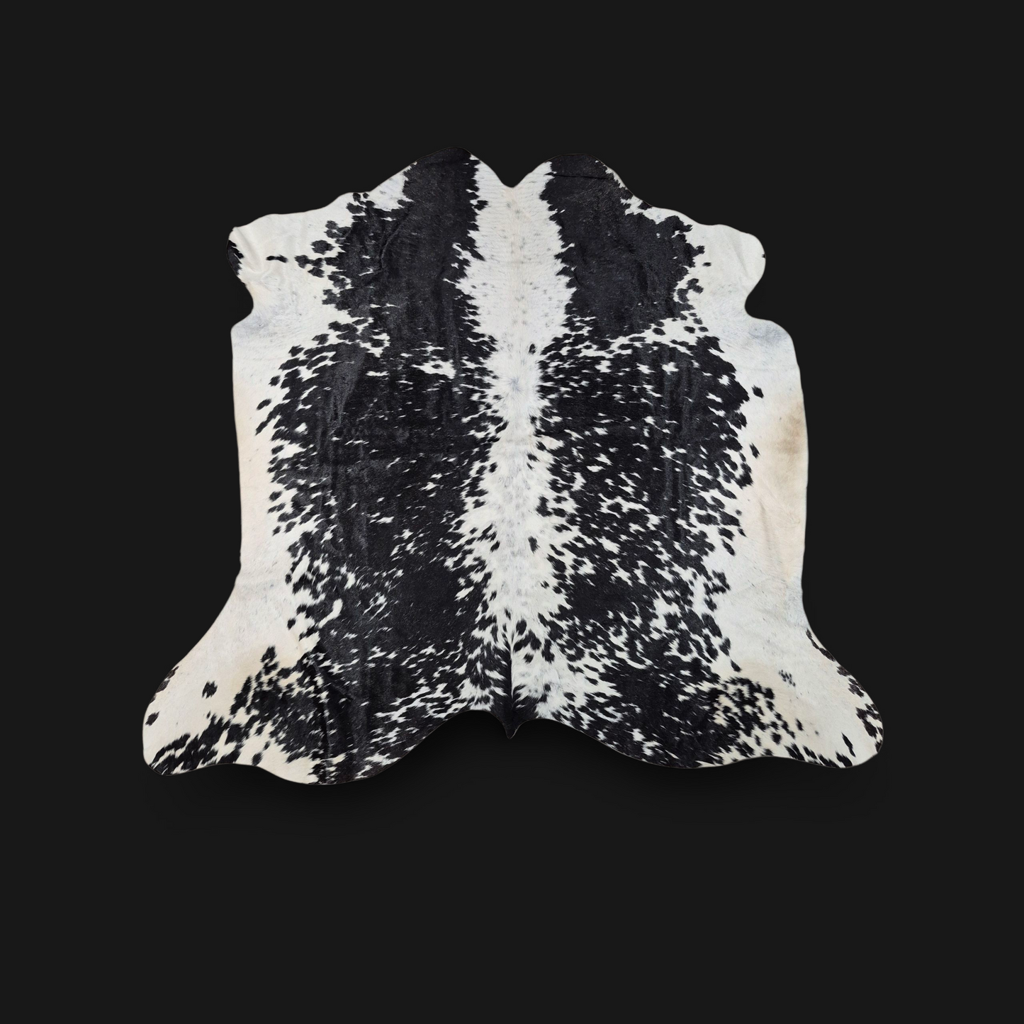 Cowhide rug 6'5"x 6'2"" (R#6)
