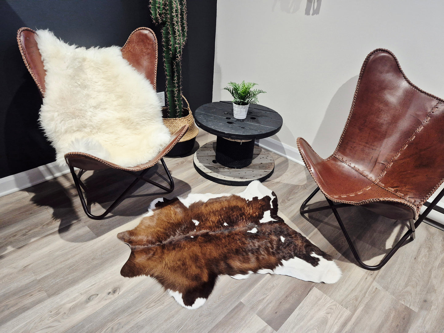 Calfskin rug 38" x 33" (V#61)