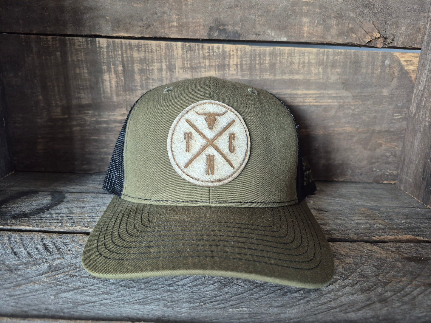 Cap | Shack Story Cowhide Laser Patch | Green / Black