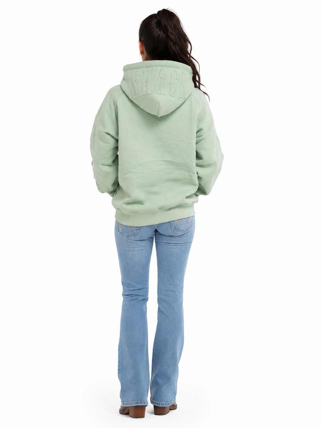 Embossed Skull | Mint Hoodie | Women
