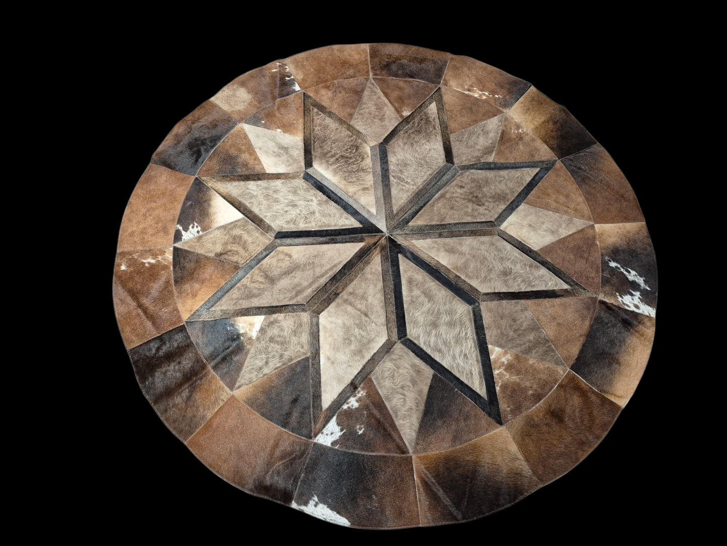 Cowhide rug "patchwork" 6'7" C#5