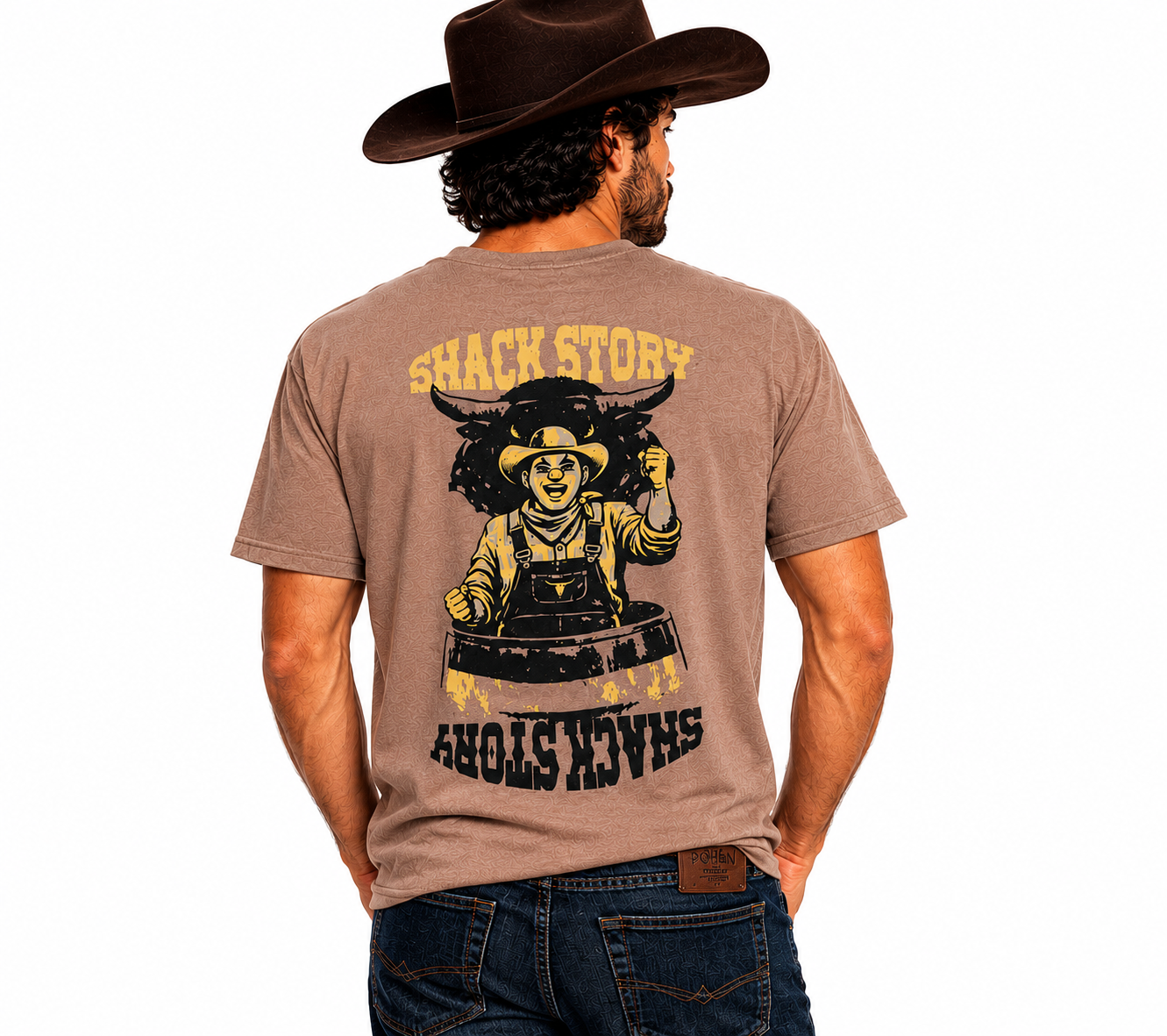 Rodeo Clown | Brown T-Shirt | Unisex