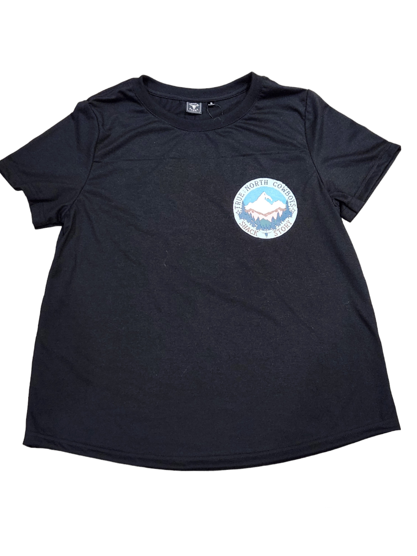 Salmon Mountain | T-shirt noir | Femme |