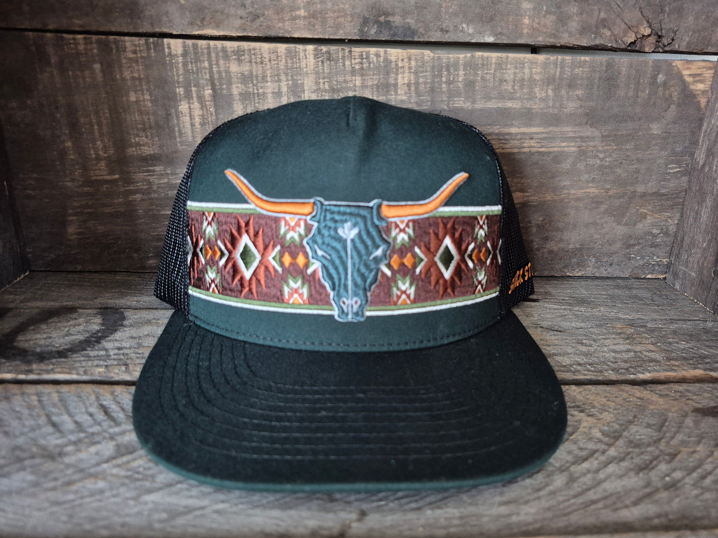 Cap | Aztec Embroidery | Dark Green