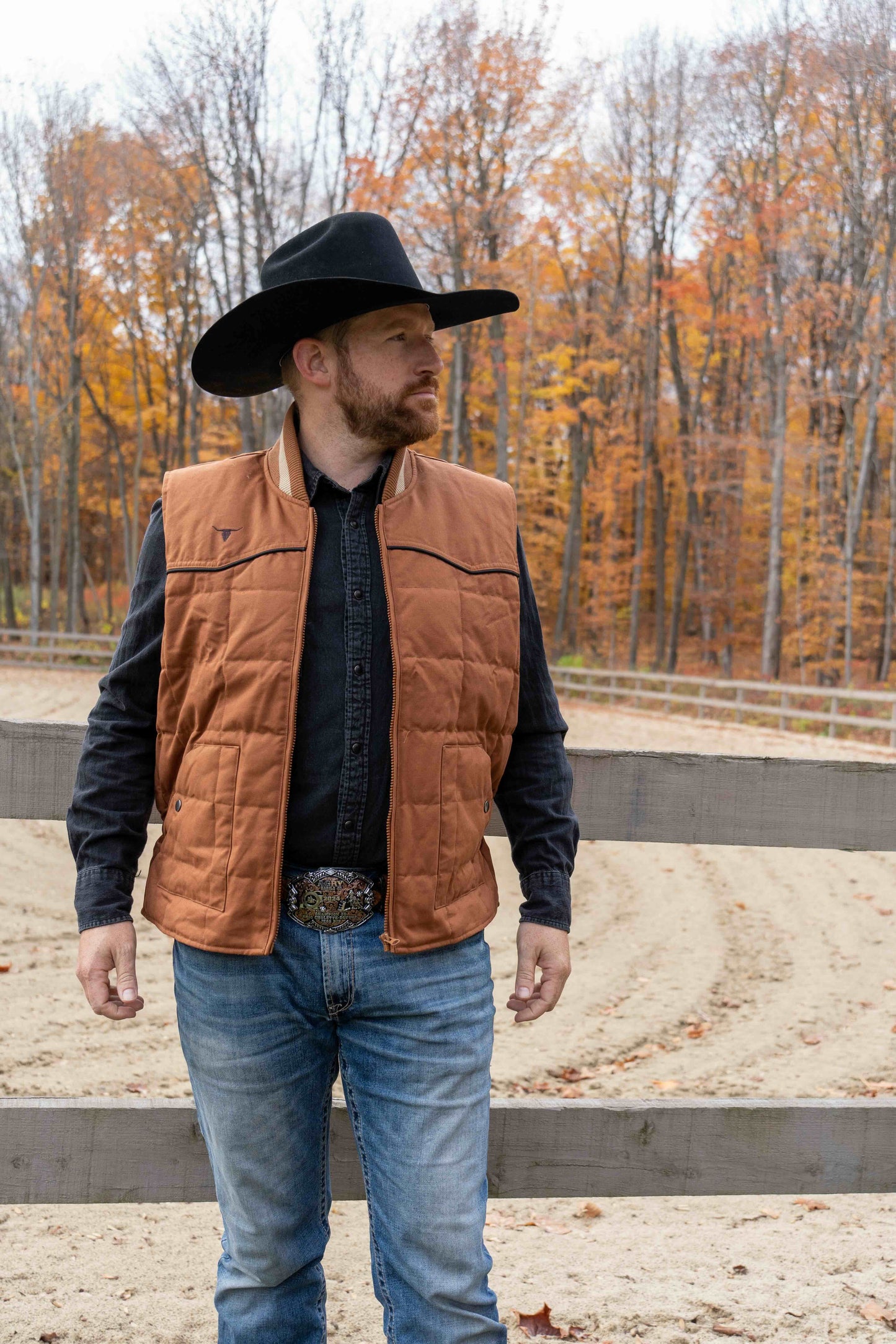 Heavy-Duty Puffer Vest for Men | Cognac