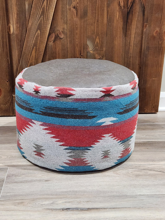 Round Pouf Southwestern