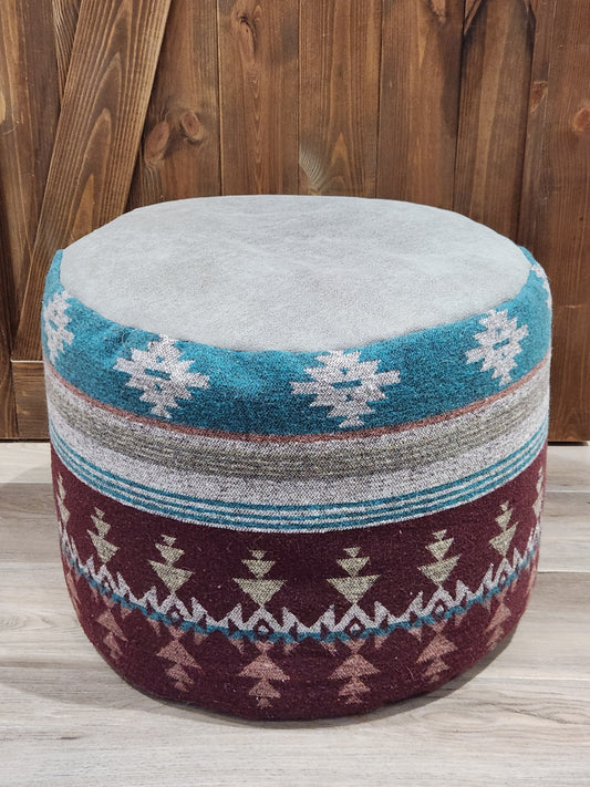 Round Pouf Southwestern