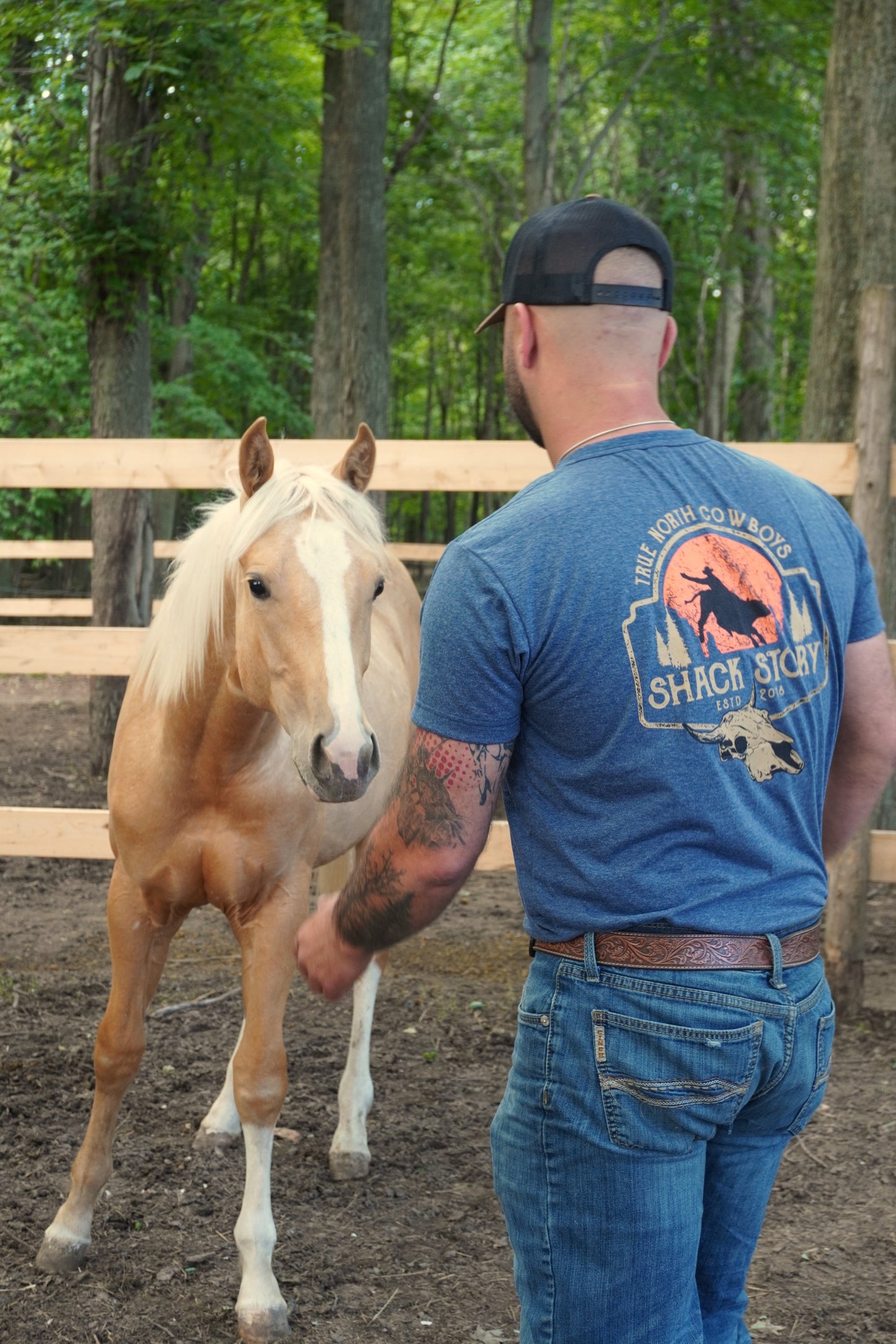 True North Cowboy Blue Moon Bull Riding T-Shirt