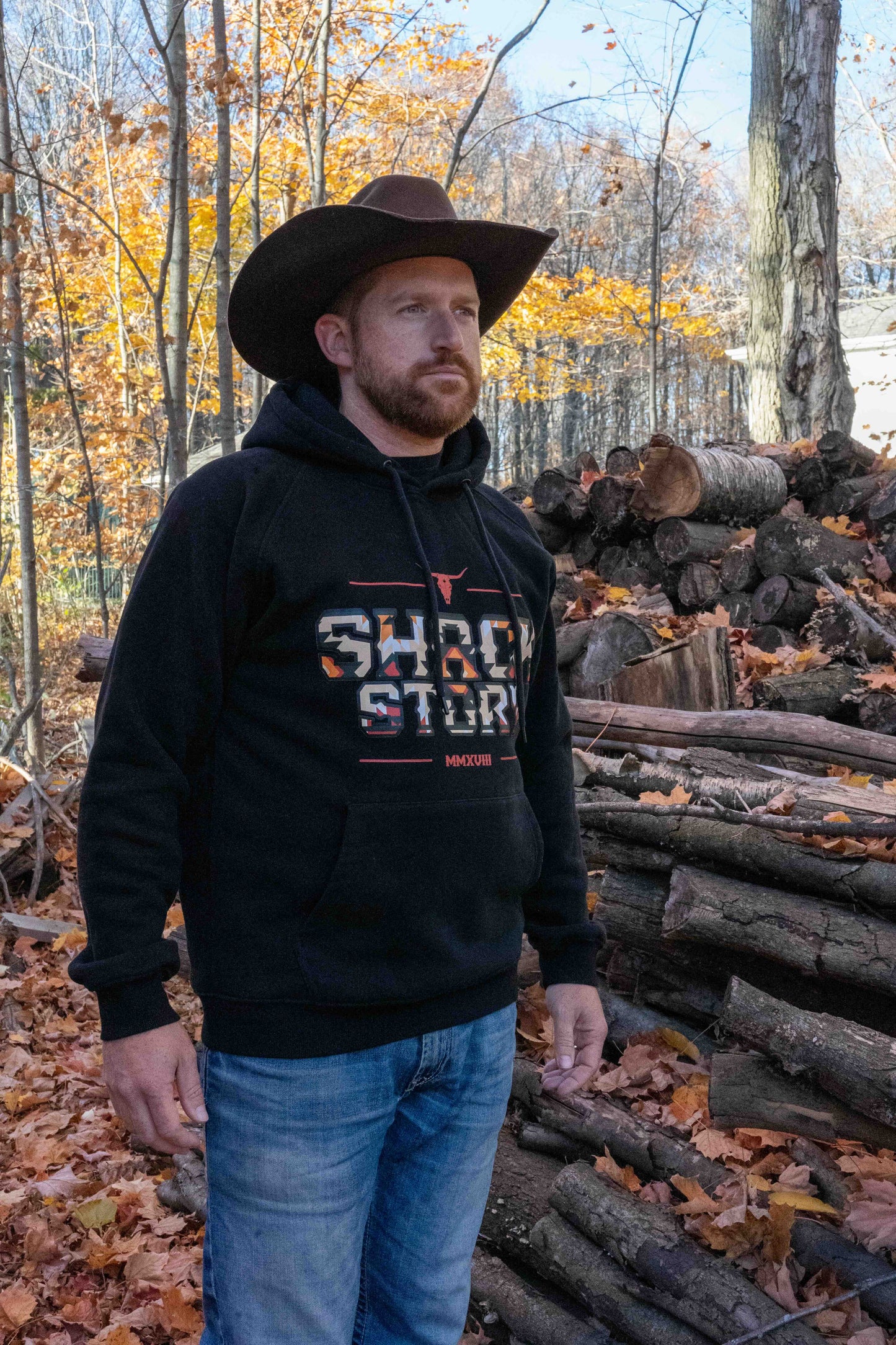 Unisex black hoodie from Shack Story with Aztec Design