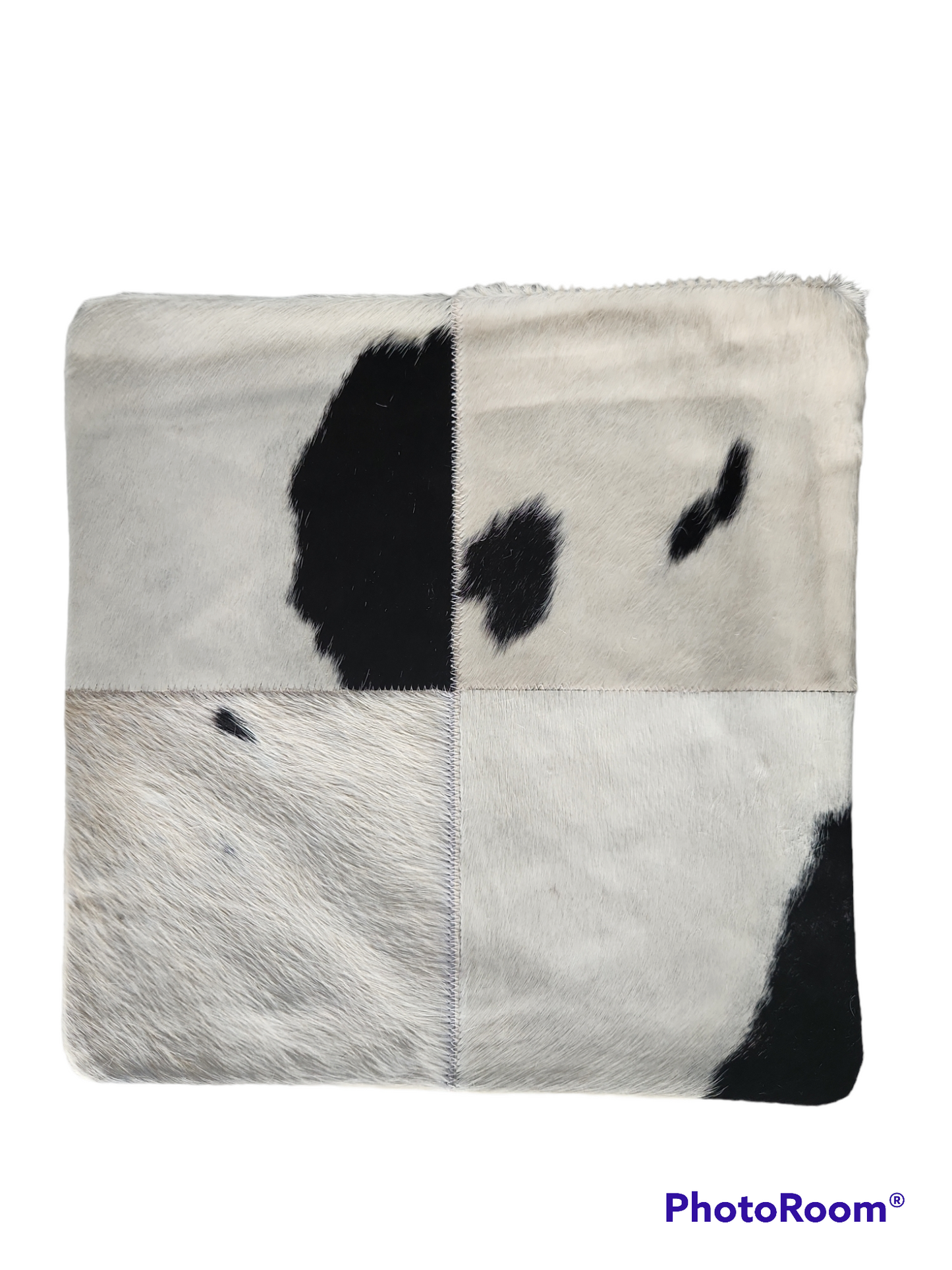 Cowhide pillow cover 15x15