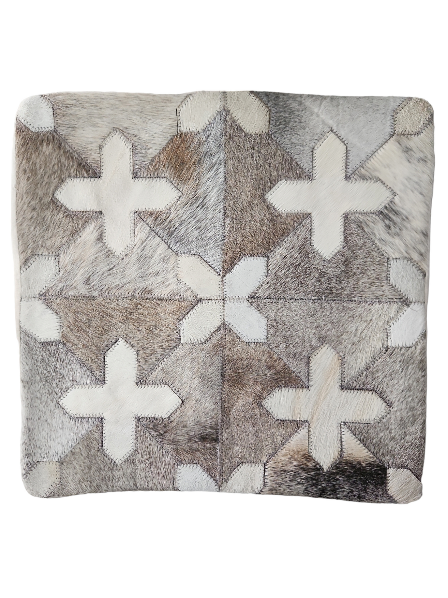 Housse de coussin en peau de vache 15x15