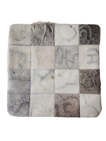 Cowhide pillow cover 15x15