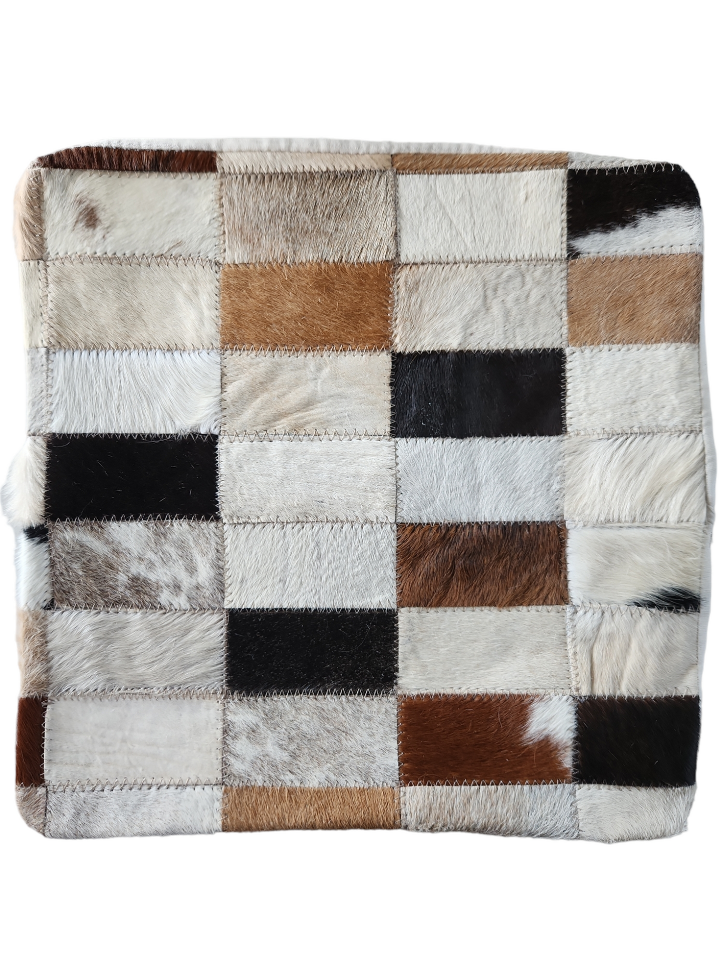 Cowhide pillow cover 15x15