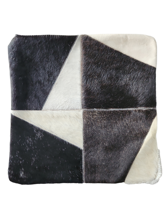 Housse de coussin en peau de vache 15x15