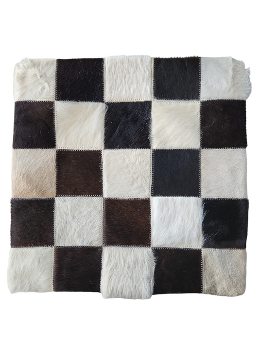 Housse de coussin en peau de vache 15x15