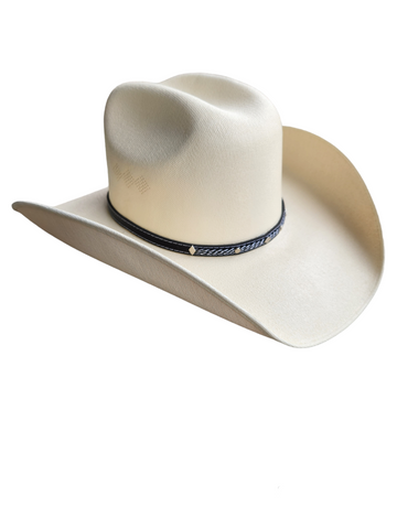 Cowboy Hat White Cream Cotton Canvas