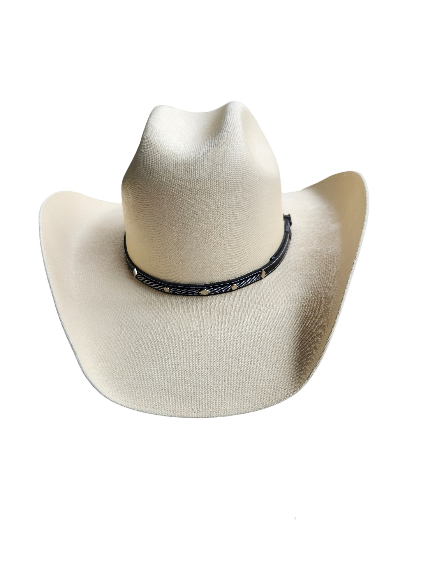 Cowboy Hat White Cream Cotton Canvas