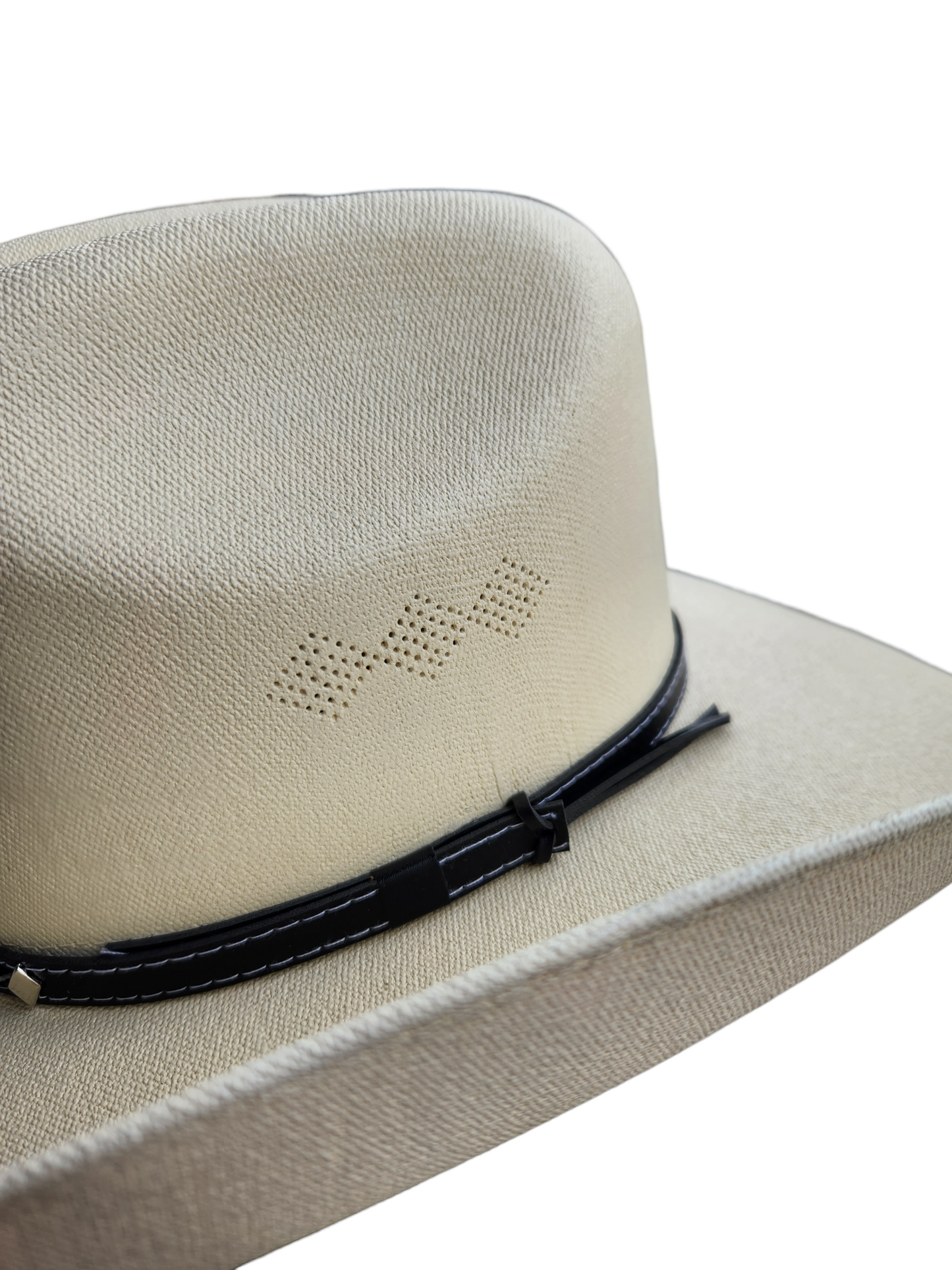 Cowboy Hat White Cream Cotton Canvas