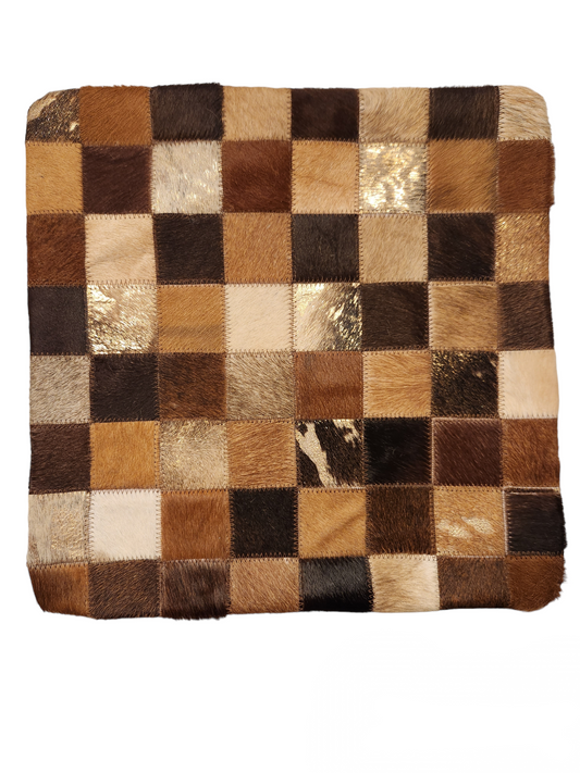 Cowhide pillow cover 15x15