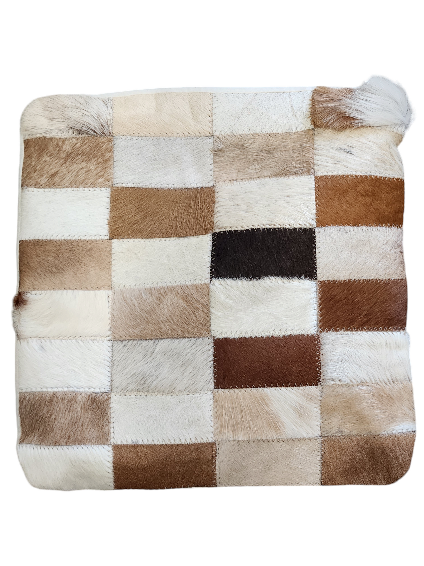 Cowhide pillow cover 15x15