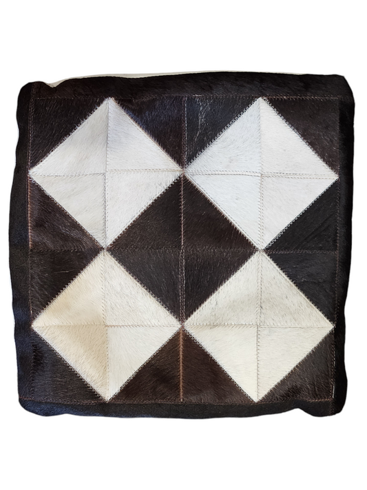 Cowhide pillow cover 15x15