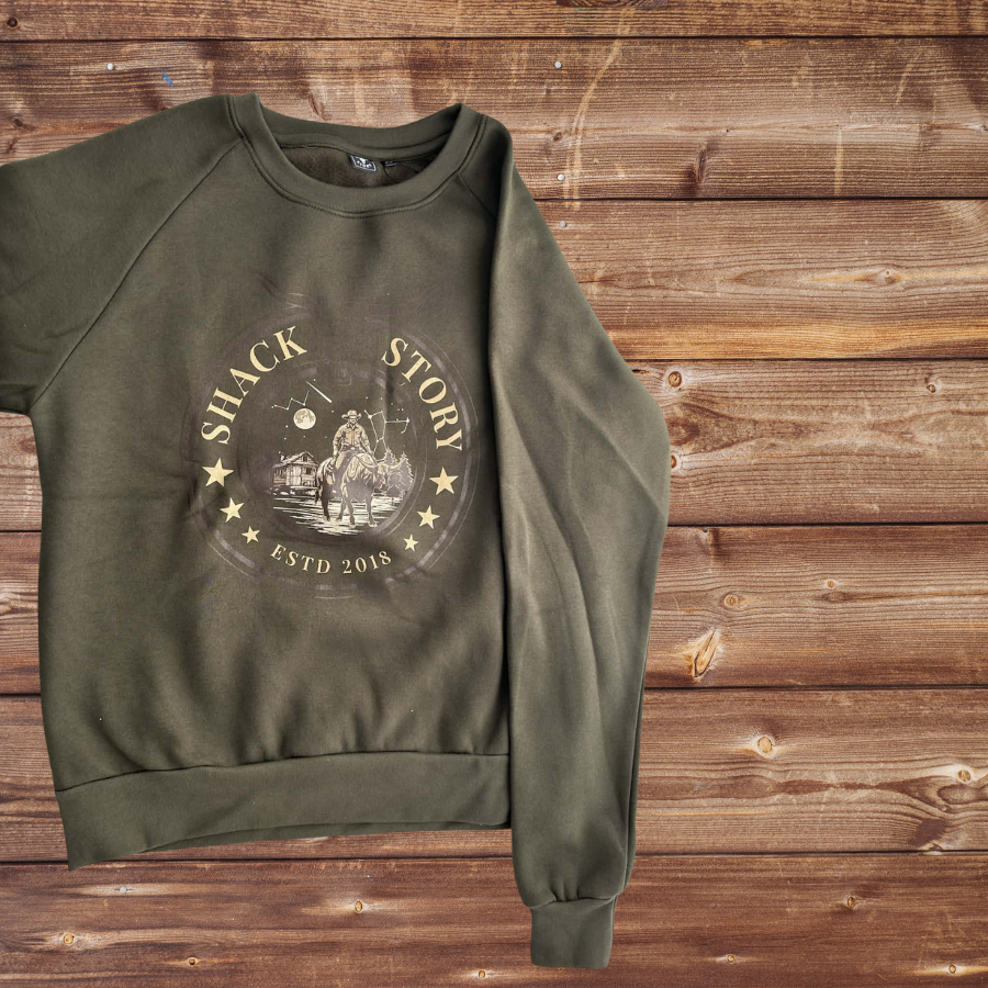 Green Cowboy Long Sleeve Crewneck Shirt