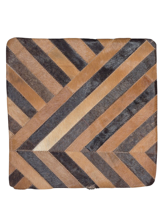 Housse de coussin en peau de vache 15x15