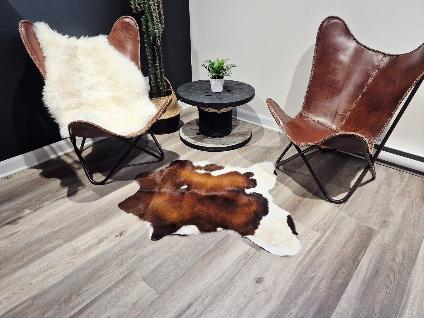 Calfskin rug 38" x 33" (V#62)