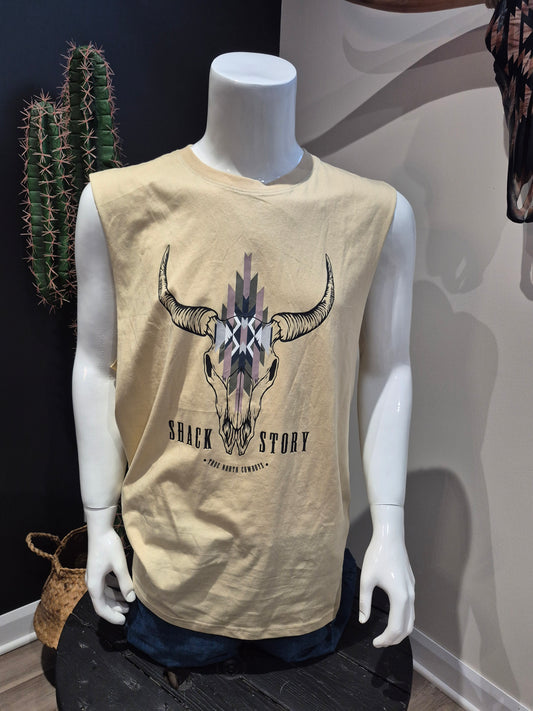 Bull Skull | Sleeveless T-Shirt | Men