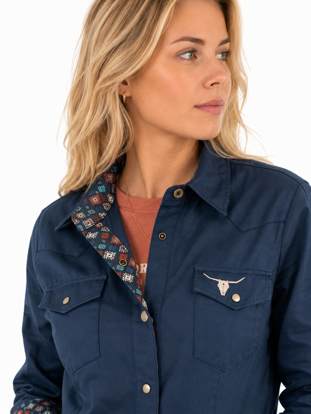 Shack Story Button Down Shirt | Turquoise | Women