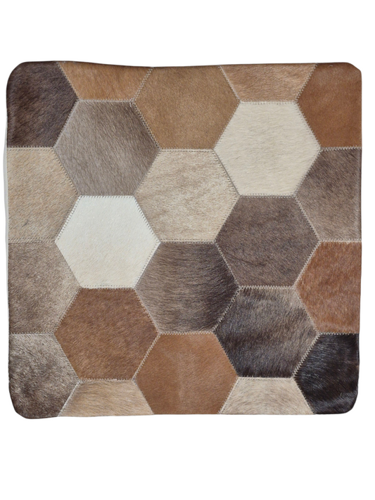 Housse de coussin en peau de vache 15x15