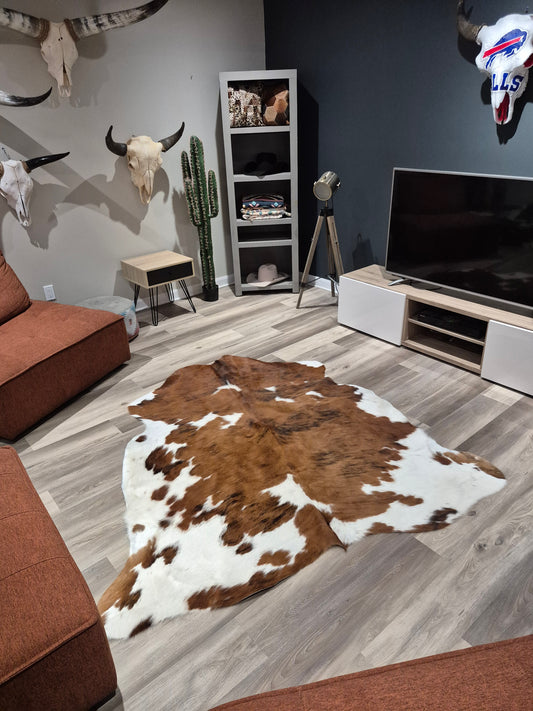 Tapis en peau de vache 6'11" x 5'9" (R#1)