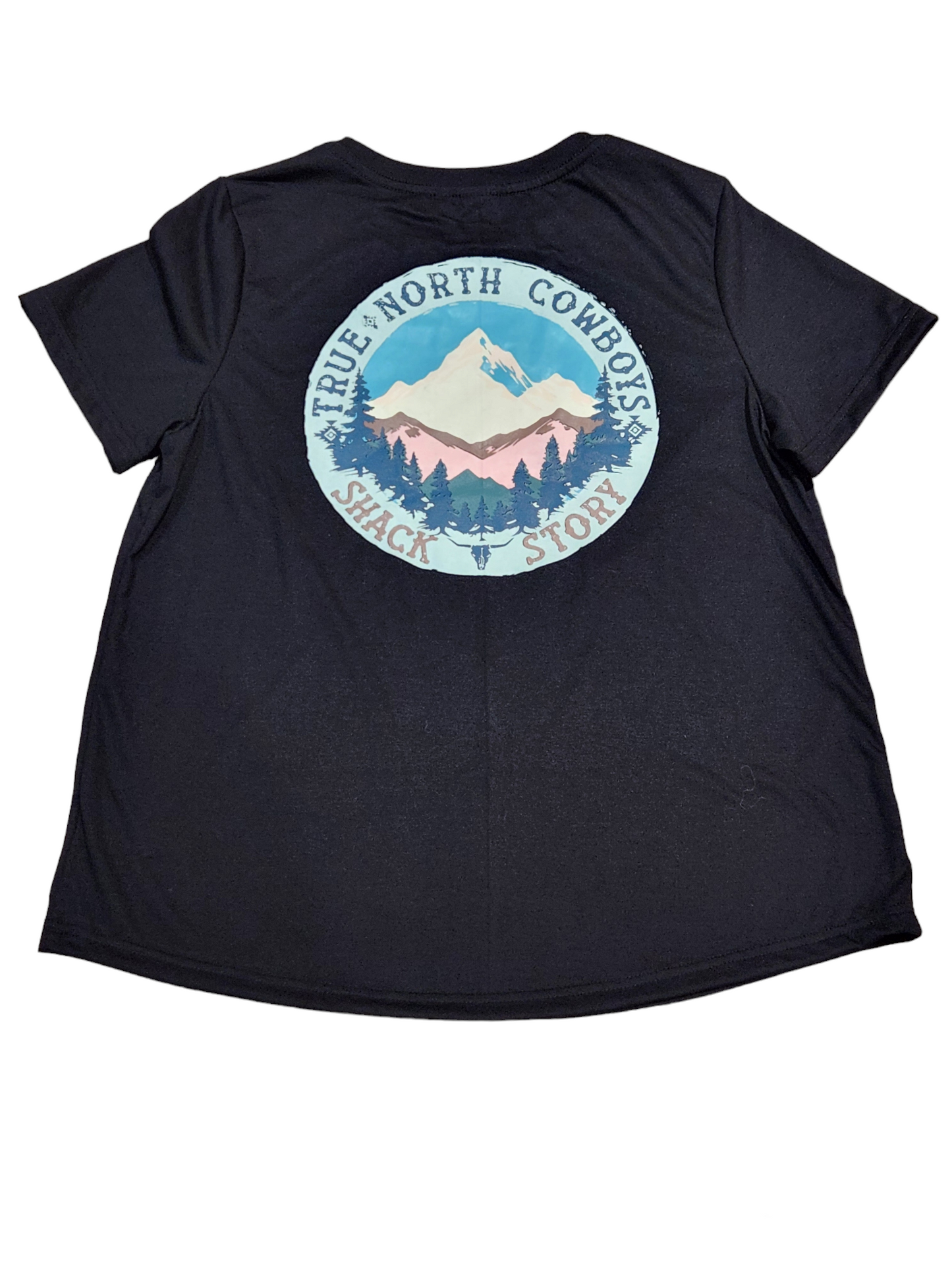 Salmon Mountain | Black T-Shirt | Women