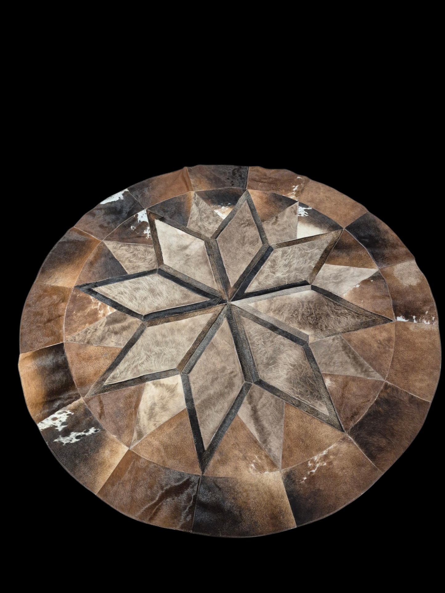 Cowhide rug "patchwork" 6'7" C#6