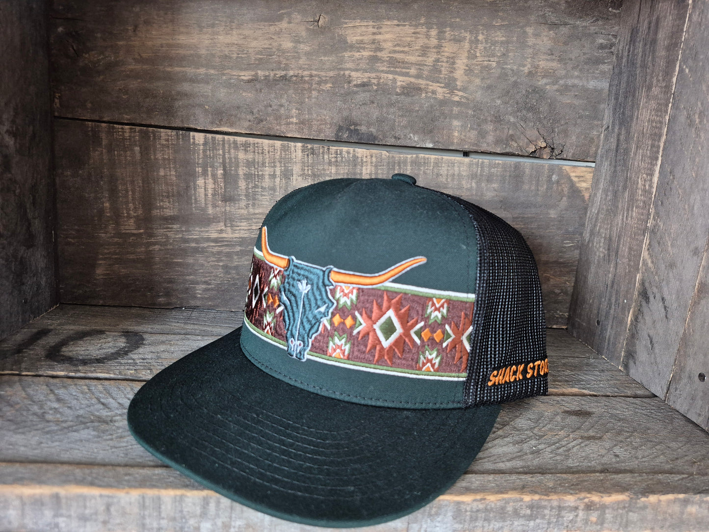 Cap | Aztec Embroidery | Dark Green