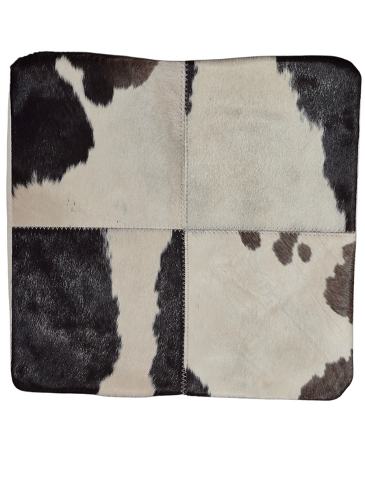 Housse de coussin en peau de vache 15x15