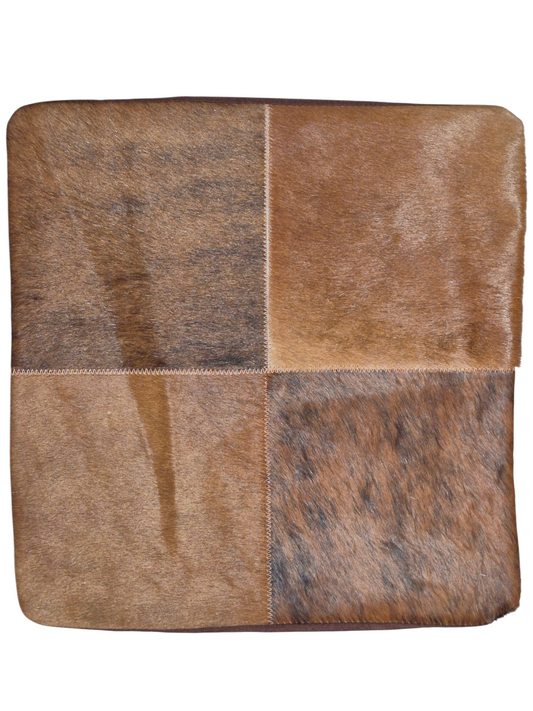Housse de coussin en peau de vache 15x15
