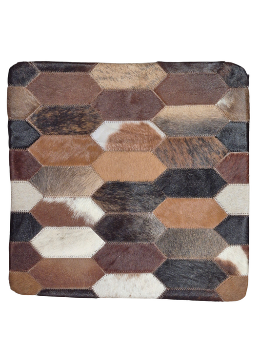 Housse de coussin en peau de vache 15x15