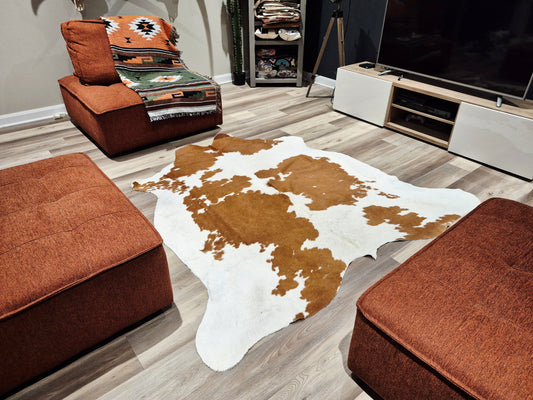 Cowhide rug 6'7" x 6'6'' (R#107)