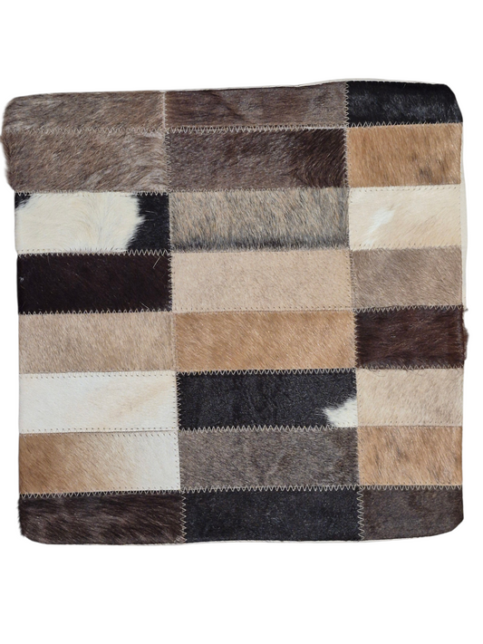 Housse de coussin en peau de vache 15x15