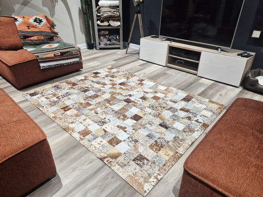 Cowhide rug  4'11' x 6'7" (P#13)