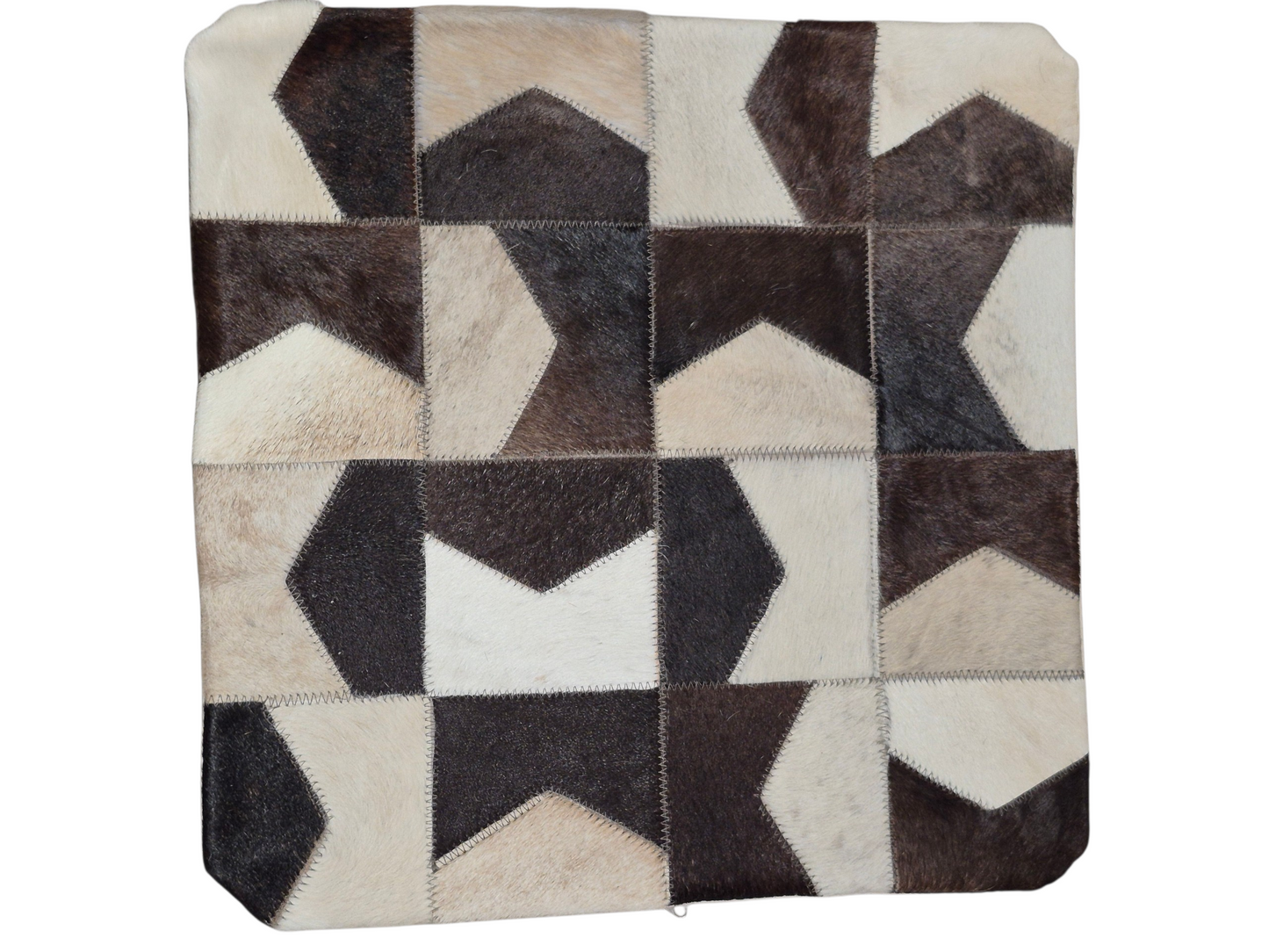Housse de coussin en peau de vache 15x15