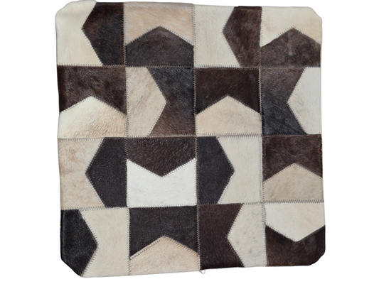 Housse de coussin en peau de vache 15x15