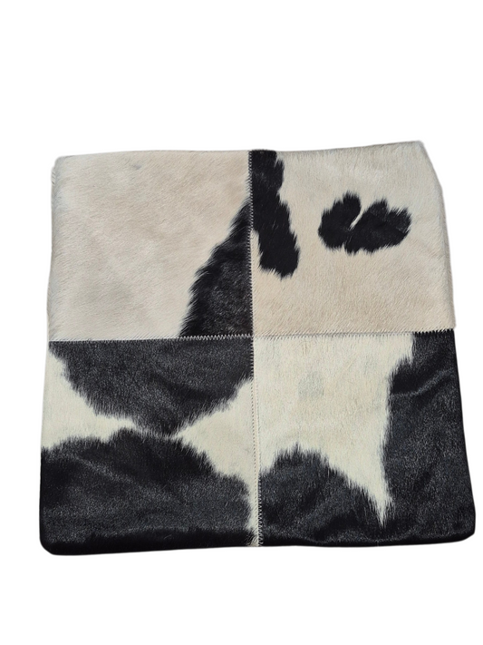 Housse de coussin en peau de vache 15x15